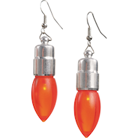 Light-Up Christmas Bulb Earrings Front_Flat