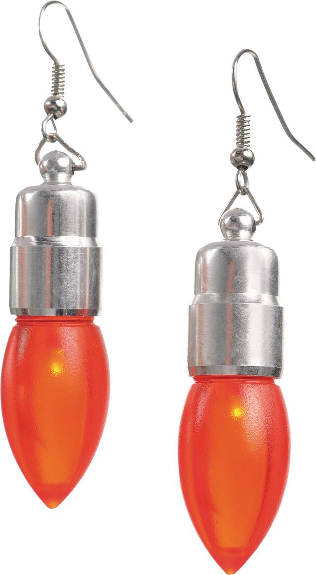 Light-Up Christmas Bulb Earrings Front_Flat