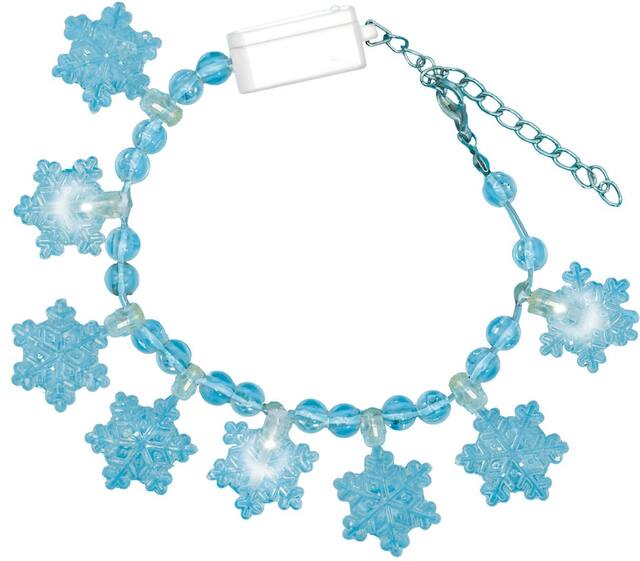 Light Up Snowflake Bracelet Overhead_Flat