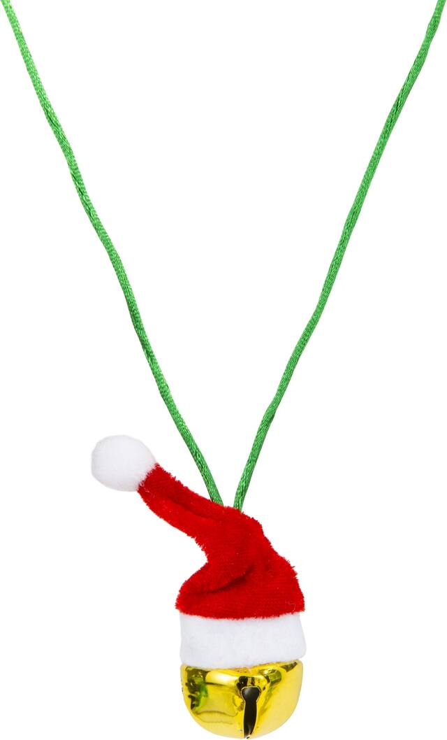 Jingle Bell Santa Hat Necklace Front_Flat