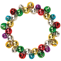 Bracelet en or arc-en-ciel à grelots Overhead_Flat