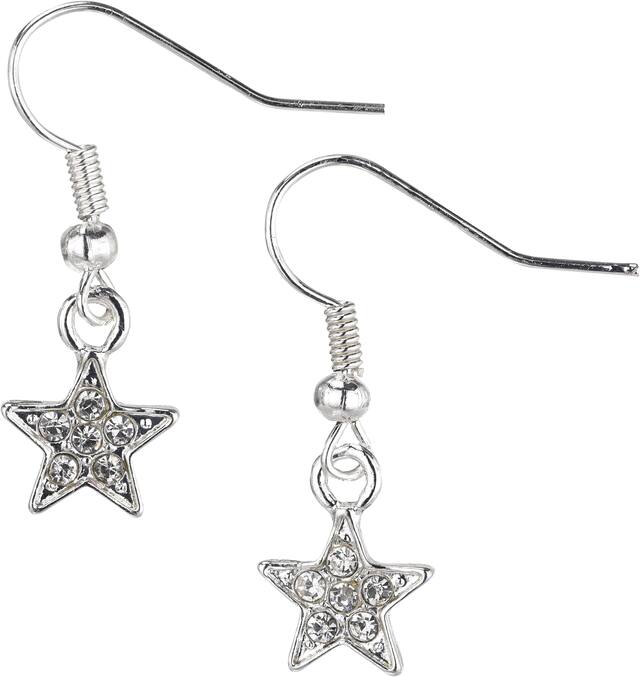 Boucles d'oreilles de Noël, sapin de Noël et étoile, 6 pièces Front_Flat