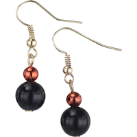 Boucles d'oreilles de Noël, clochettes et flocons de neige, 6 pièces Front_Flat