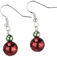 Boucles d'oreilles de Noël, boucle et décoration, 6 pièces Front_Flat