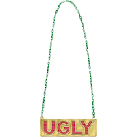 Collier à chaîne avec pendentif moche Front_Flat