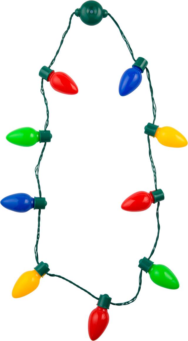 Collier de lumières de Noël lumineux Front_Flat