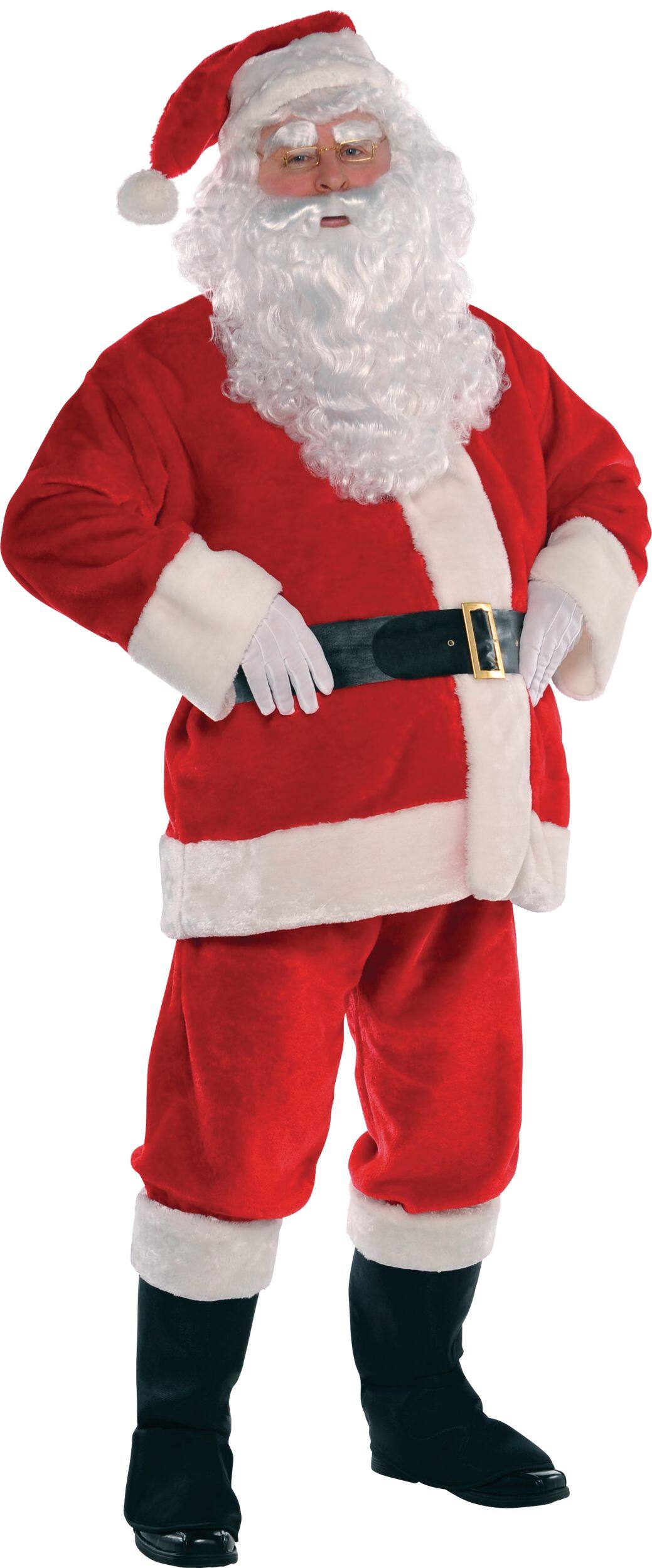 Adult Plush Red Santa Suit | Party City