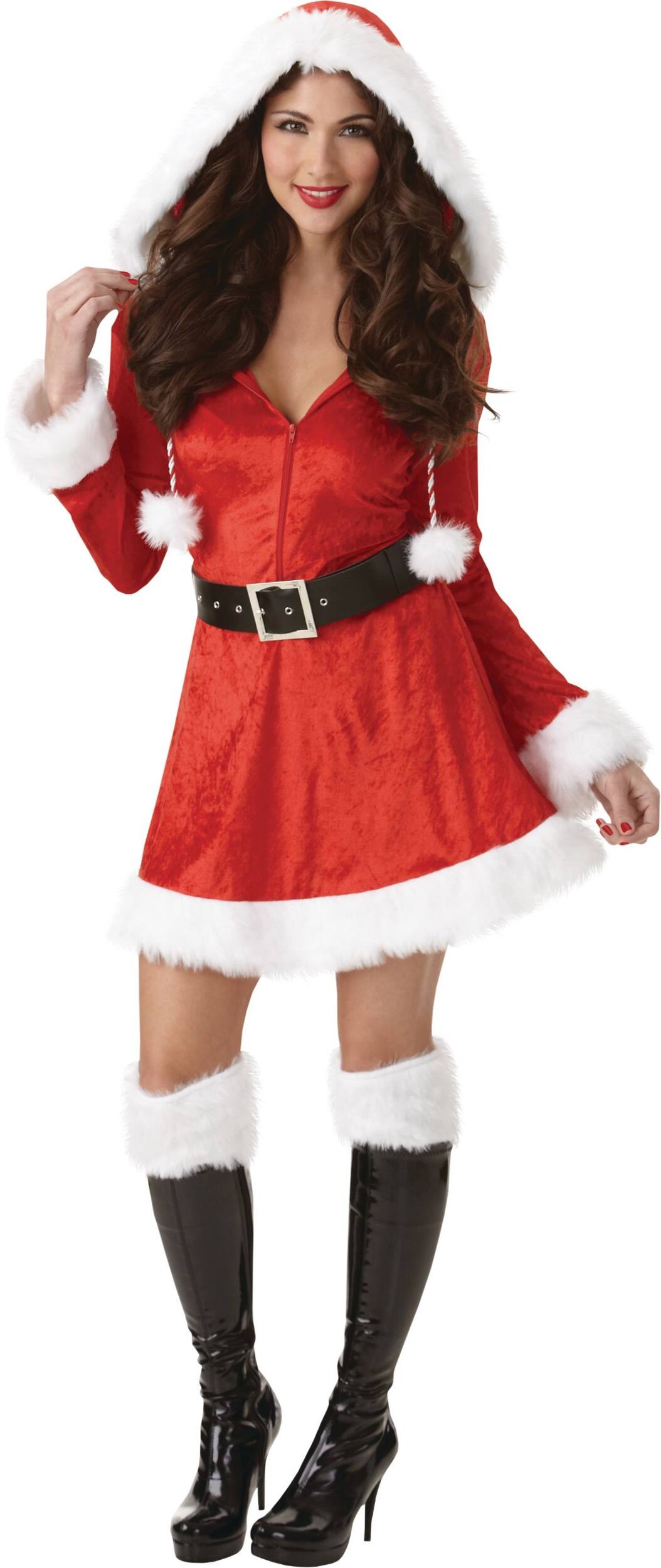 Adult Sassy Red Santa Costume, Assorted Party City