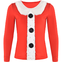 Santa Long-Sleeve Shirt Front_Flat