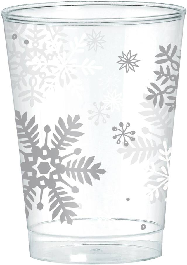 Gobelets flocons de neige, 10 oz, paq. 40 Front_Elevated