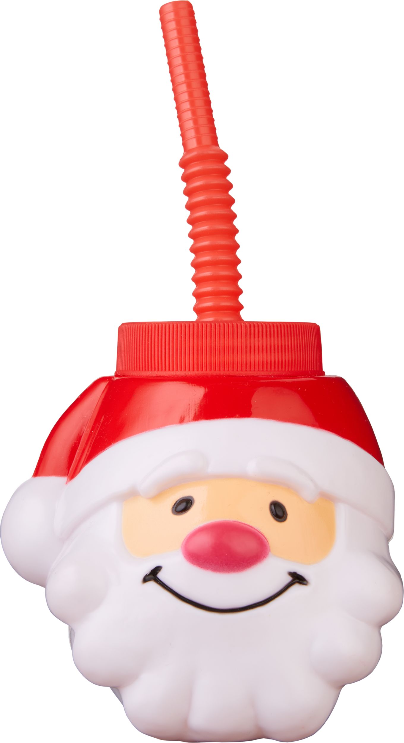 Santa Cup with Straw Front_Flat