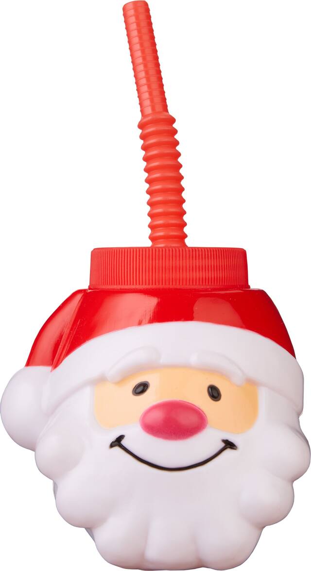 Santa Cup with Straw Front_Flat