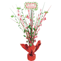 Christmas Holly Spray Centerpiece Front_Flat