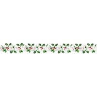 Guirlande décorative des Fêtes Holiday Cheers, scintillant, houx et baies CloseUp