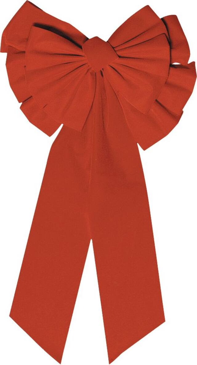 Red Holiday Wreath Bow Front_Flat