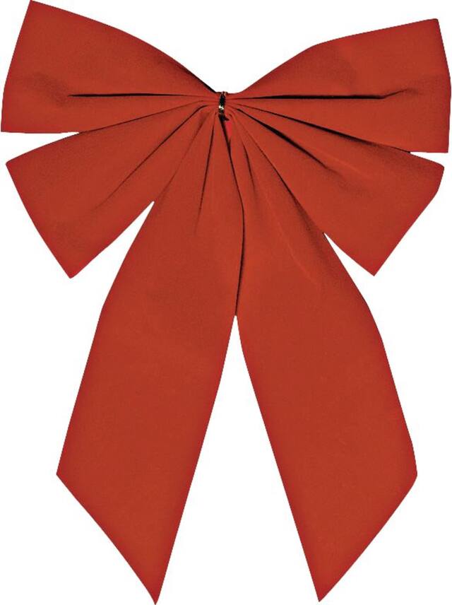 Red Velveteen Holiday Bow Front_Flat