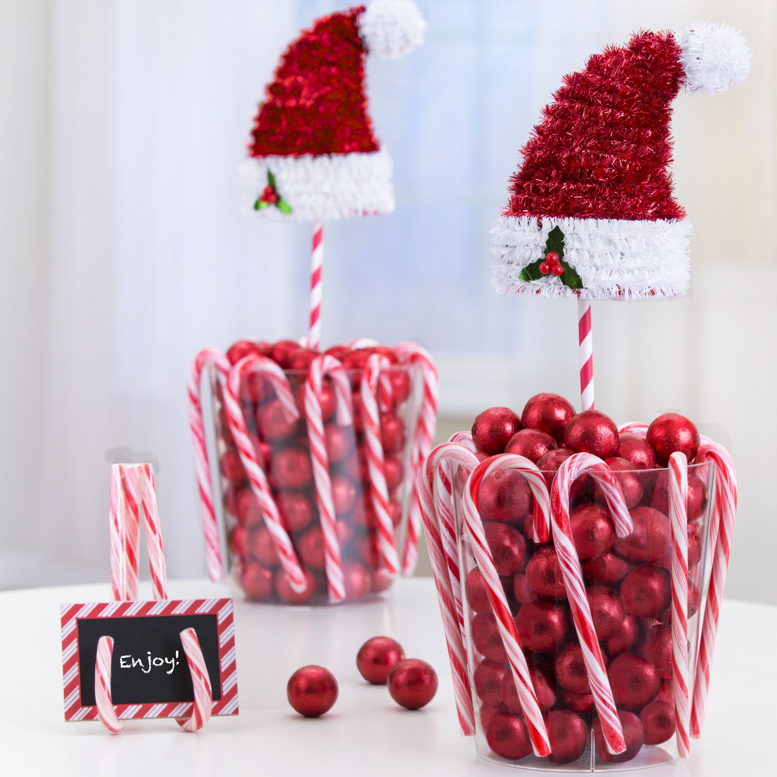 3D Tinsel Santa Hat Hanging Christmas Decoration Composite_or_Mixed