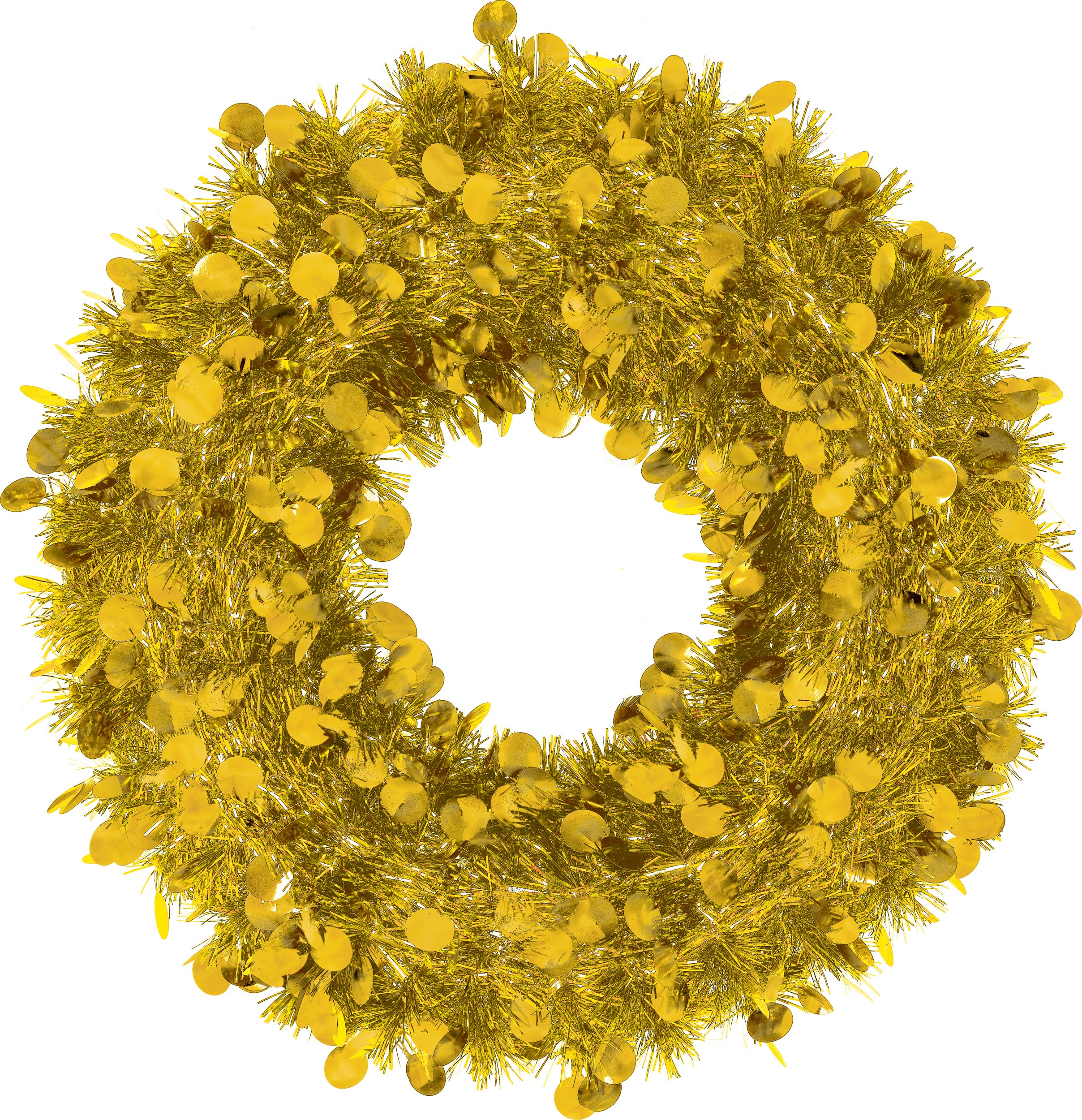 17IN GLD TINSEL WREA