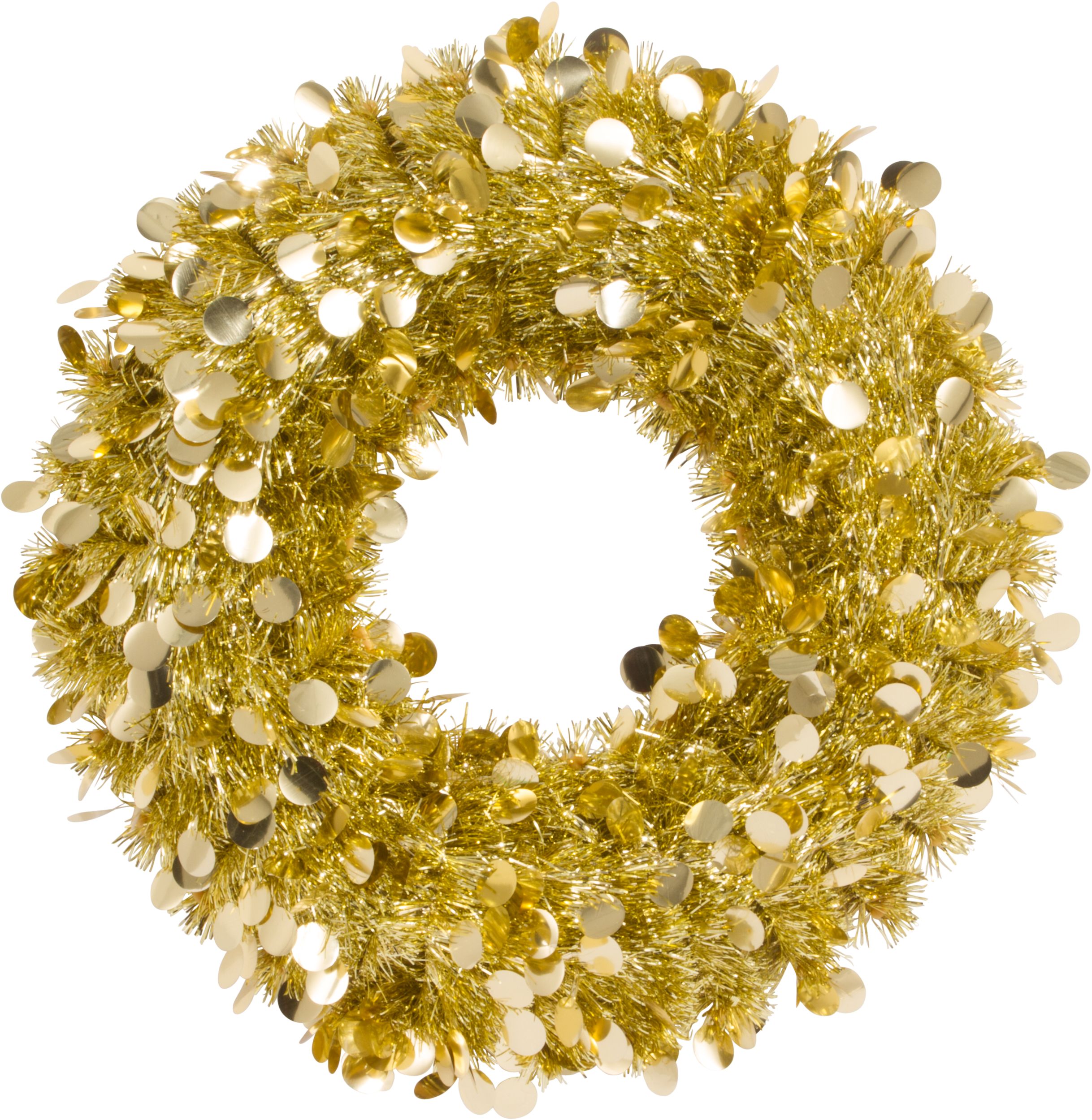 17IN GLD TINSEL WREA