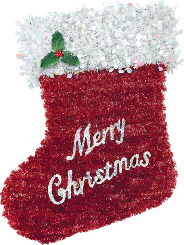 Deluxe Tinsel Stocking Front_Flat