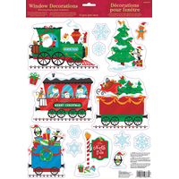Christmas Train Cling Decals, 15-pc Front_Flat
