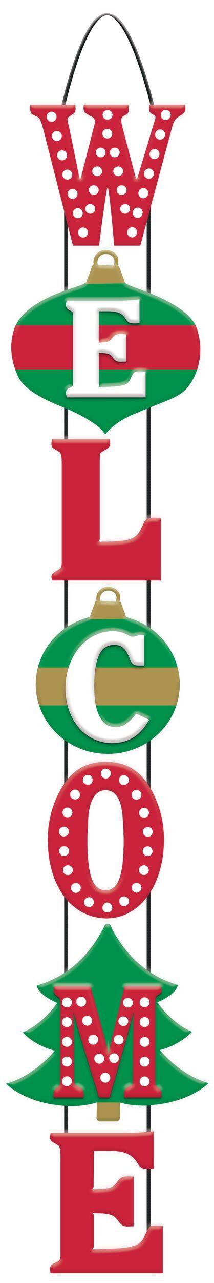 Affiche empilée de bienvenue pour Noël Front_Flat