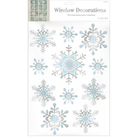 Snowflake Peel & Stick Window Decals, 11-ok Front_Flat