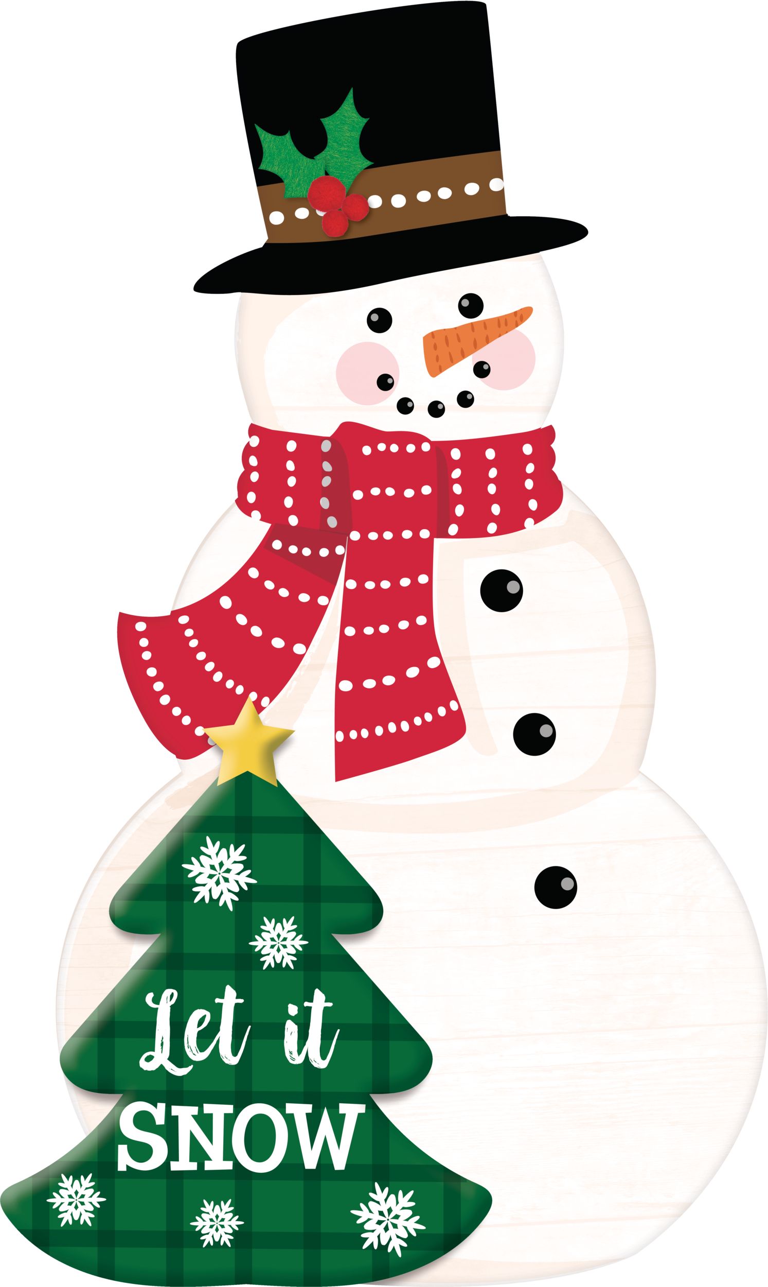 Snowman Easel Sign Front_Flat