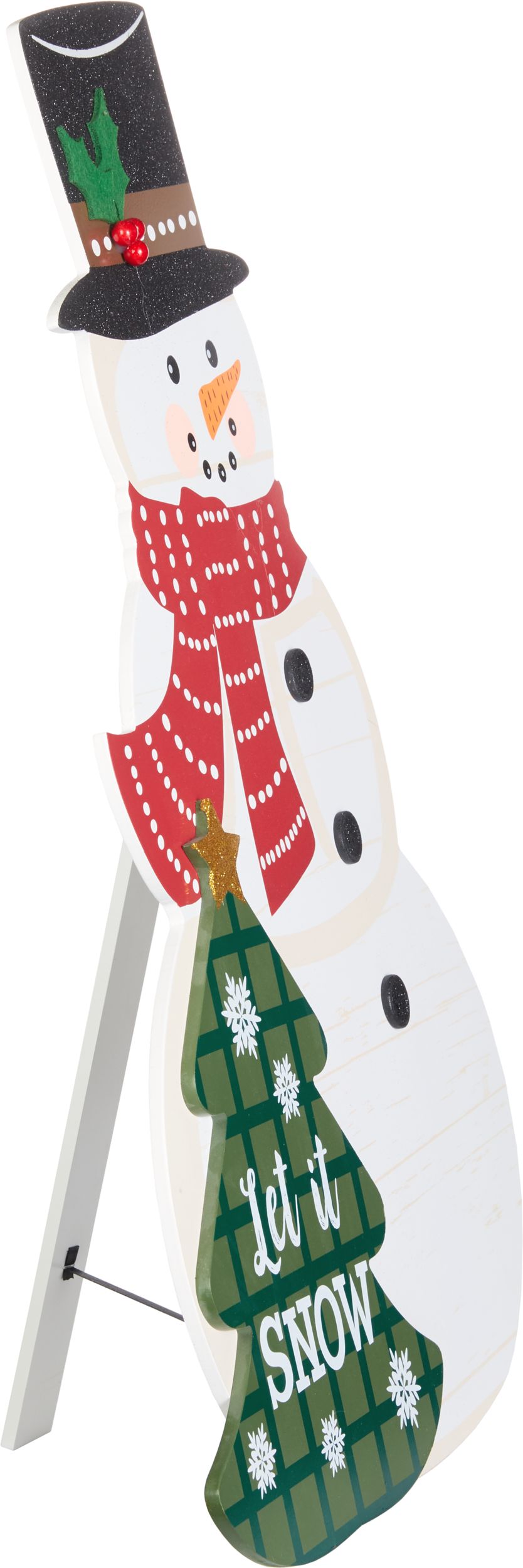 Snowman Easel Sign Front_Angled_Right