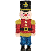 3D Tinsel Christmas Nutcracker Decoration Front_Flat