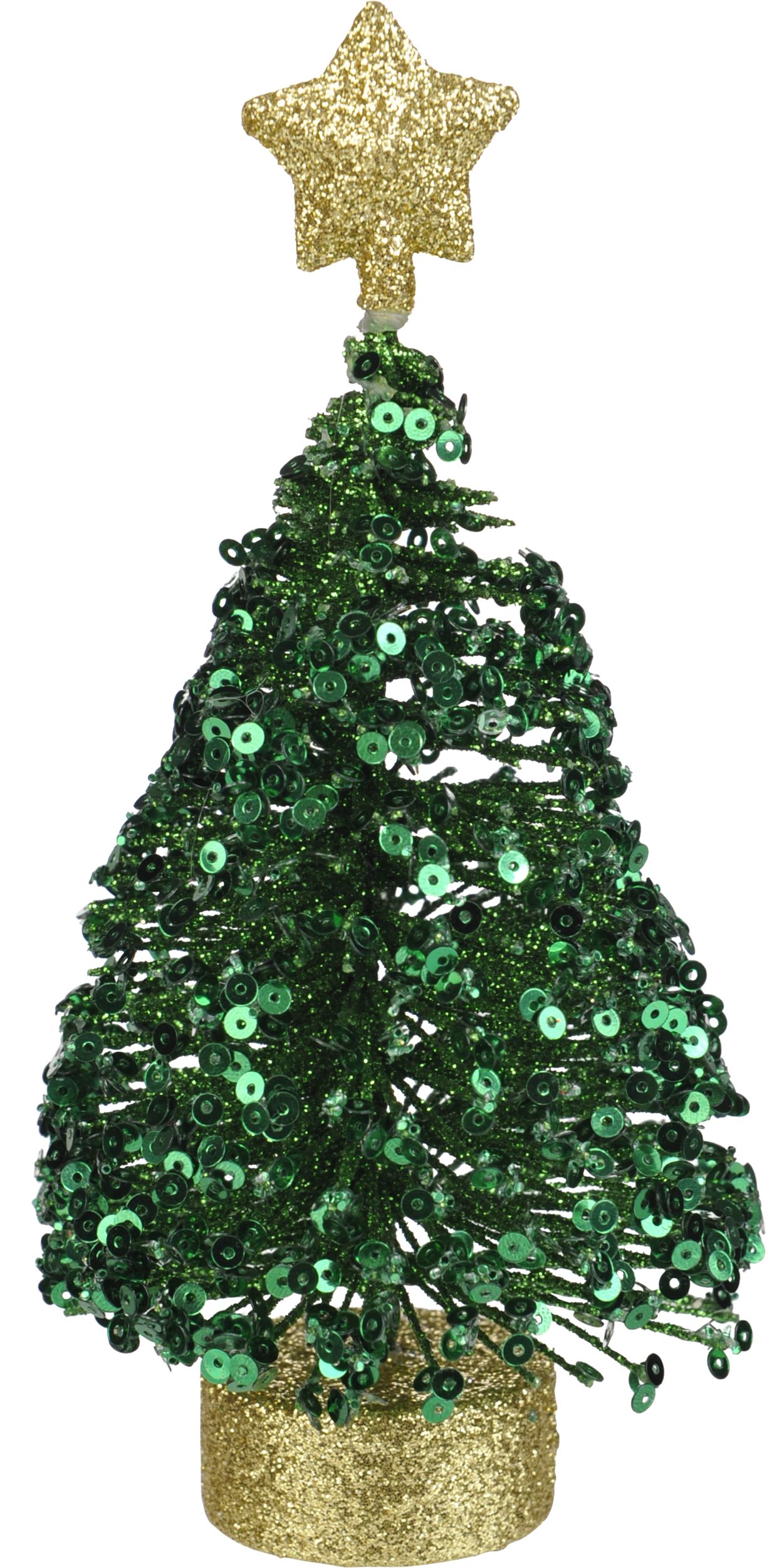 Sequin Christmas Tree Decorations, 3-pk Front_Flat