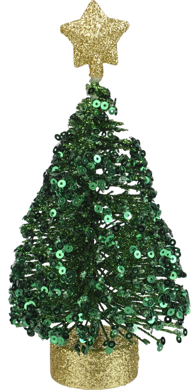 Sequin Christmas Tree Decorations, 3-pk Front_Flat