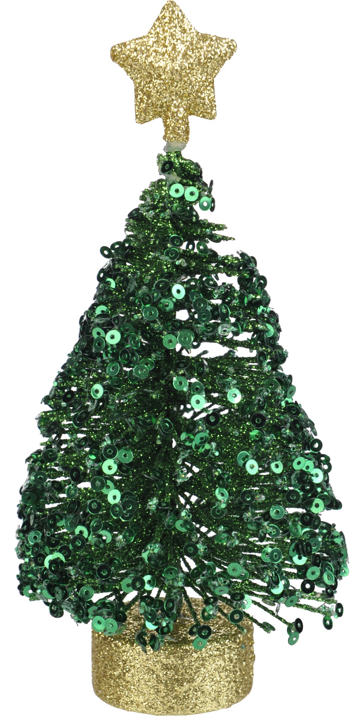 Sequin Christmas Tree Decorations, 3-pk Front_Flat