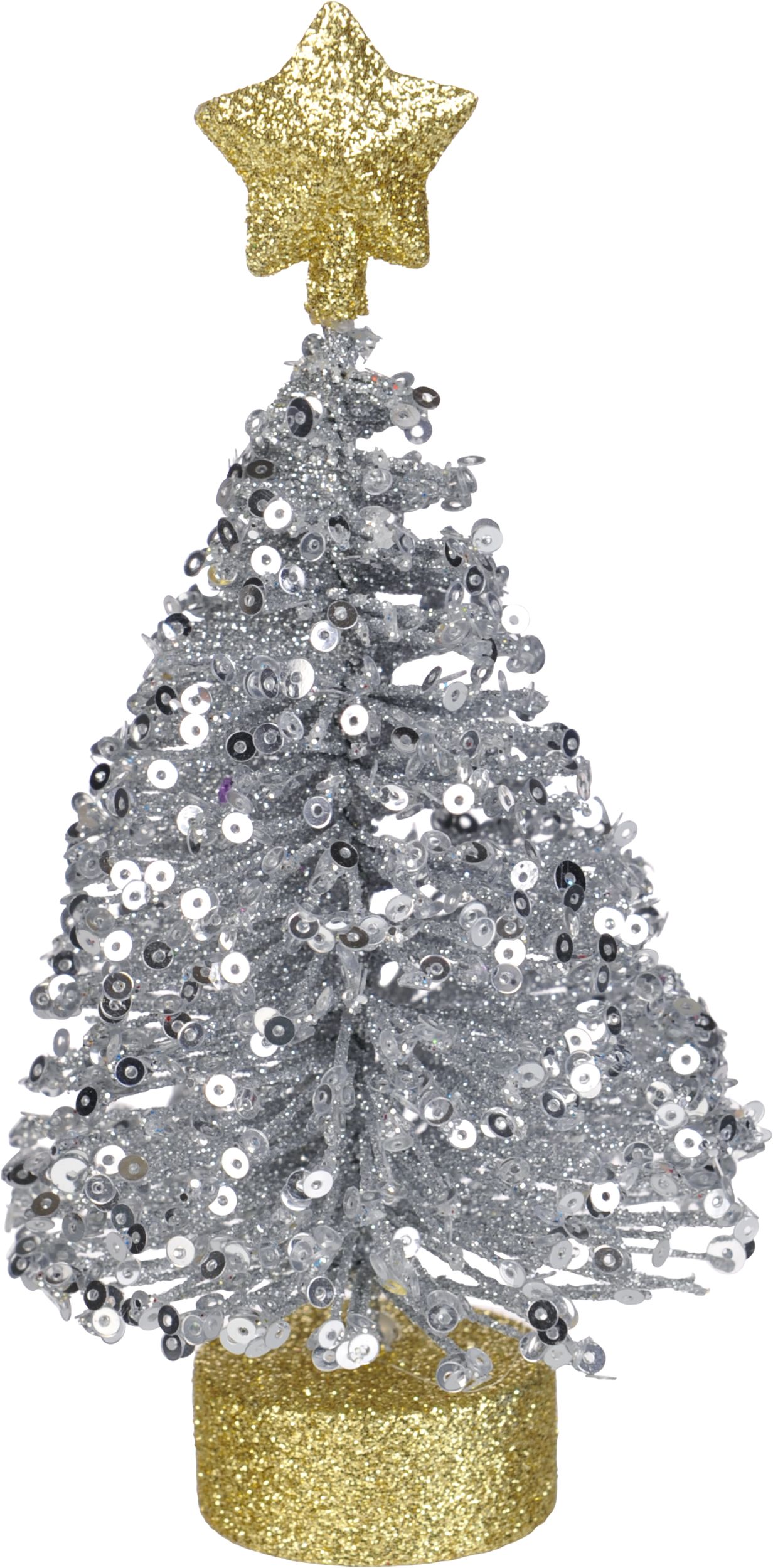 Sequin Christmas Tree Decorations, 3-pk Front_Flat