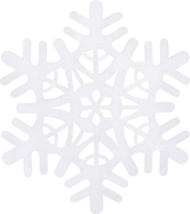 White Snowflake Christmas Decoration Front_Flat