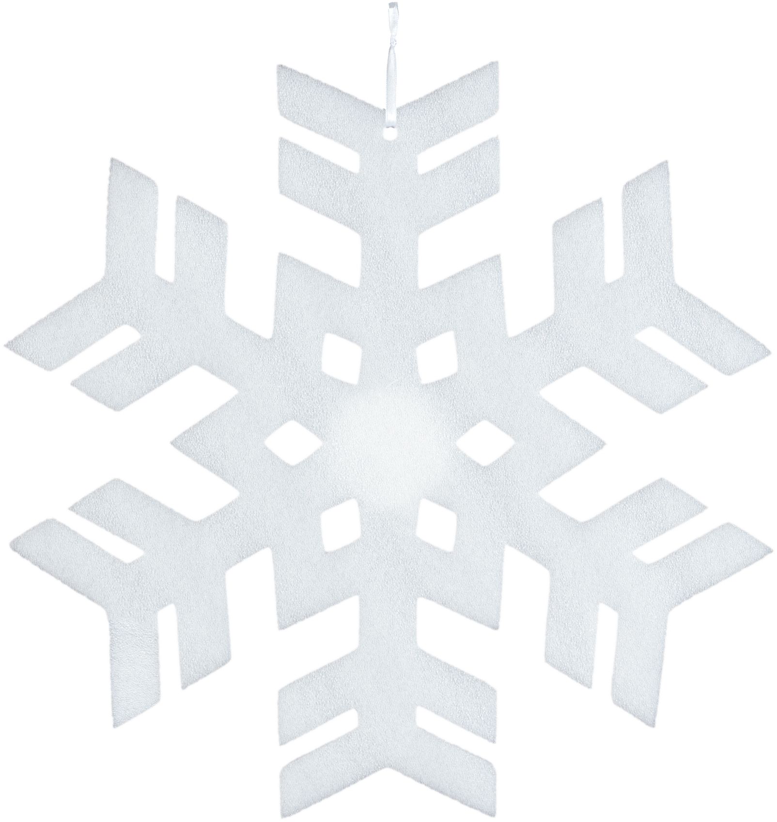 White Snowflake Christmas Decoration Front_Flat