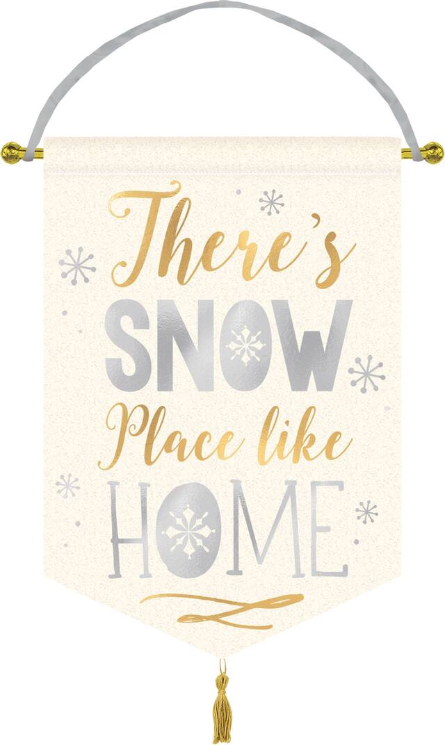 Affiche en tissu Snow Place Like Home Front_Flat