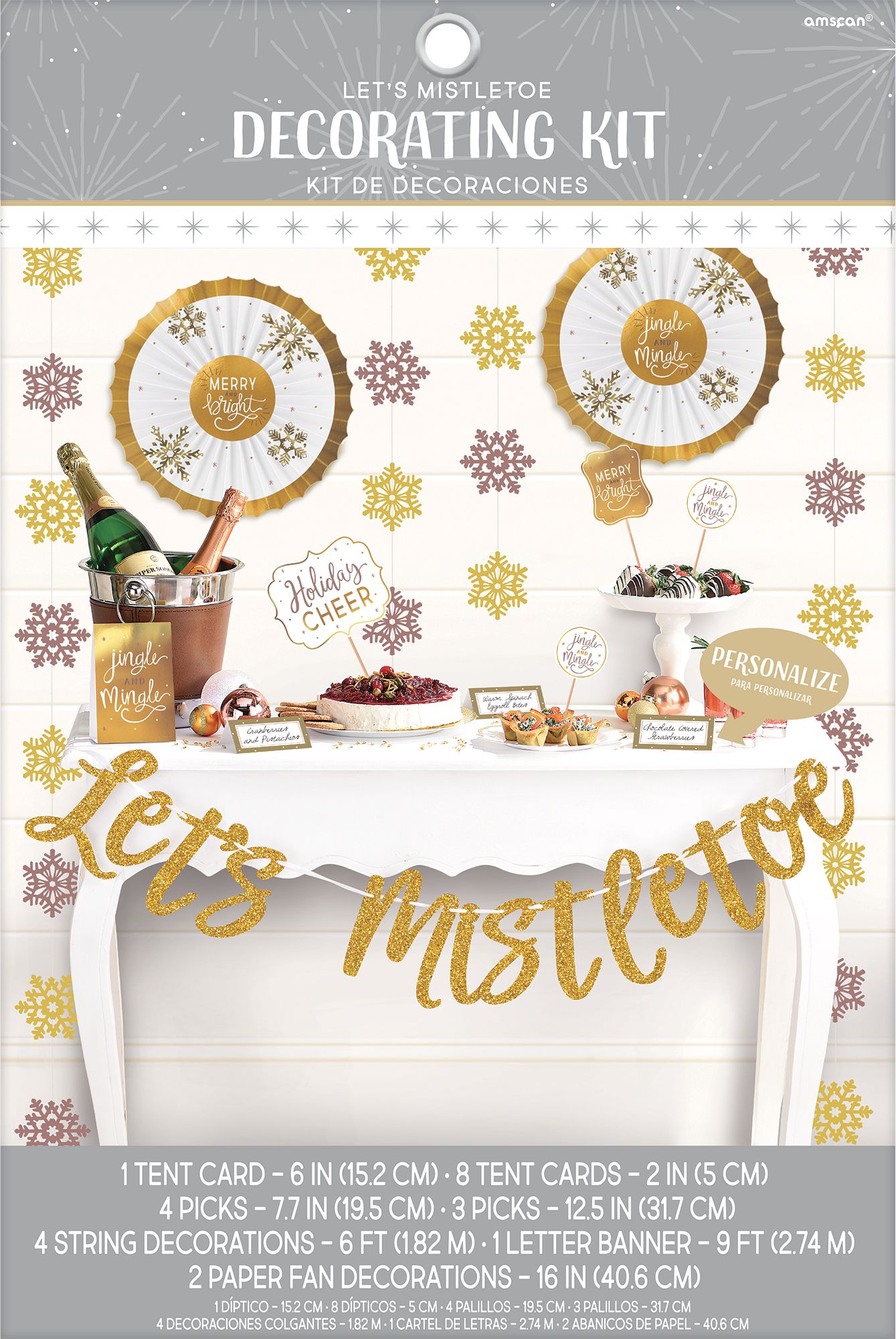 Let's Mistletoe Buffet Decorating Kit, 23-pc Front_Flat