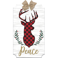 Peace Reindeer Easel Sign Front_Flat