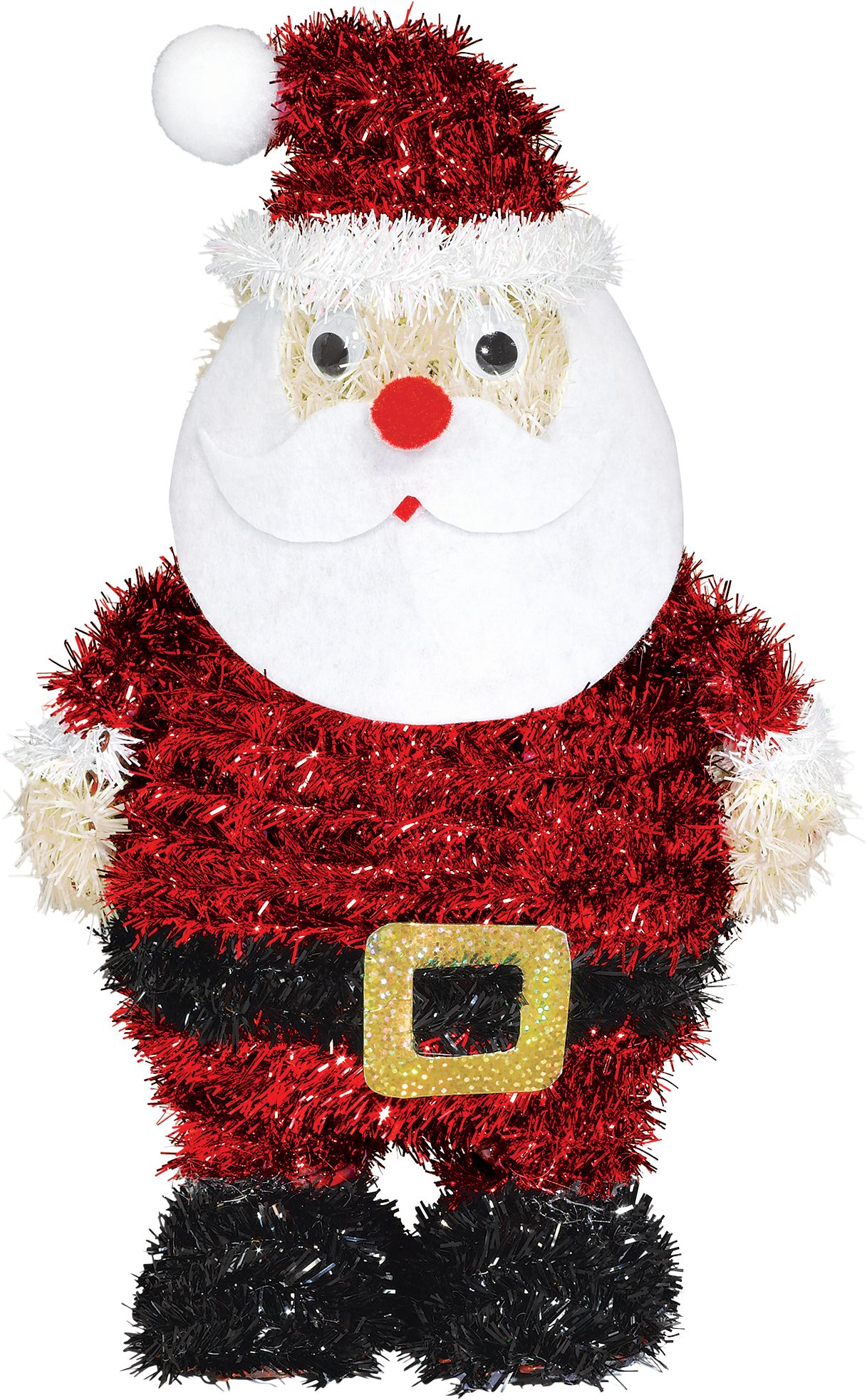 Décoration de Noël, père Noël scintillant Front_Flat