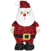 Tinsel Santa Christmas Decoration Front_Flat