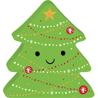 Smiling Christmas Tree Sign Front_Flat