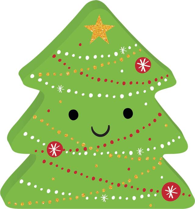Smiling Christmas Tree Sign Front_Flat
