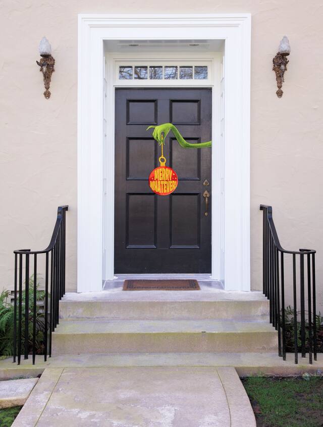Grinch Merry Whatever Door Decoration, 2-pc Front_Flat