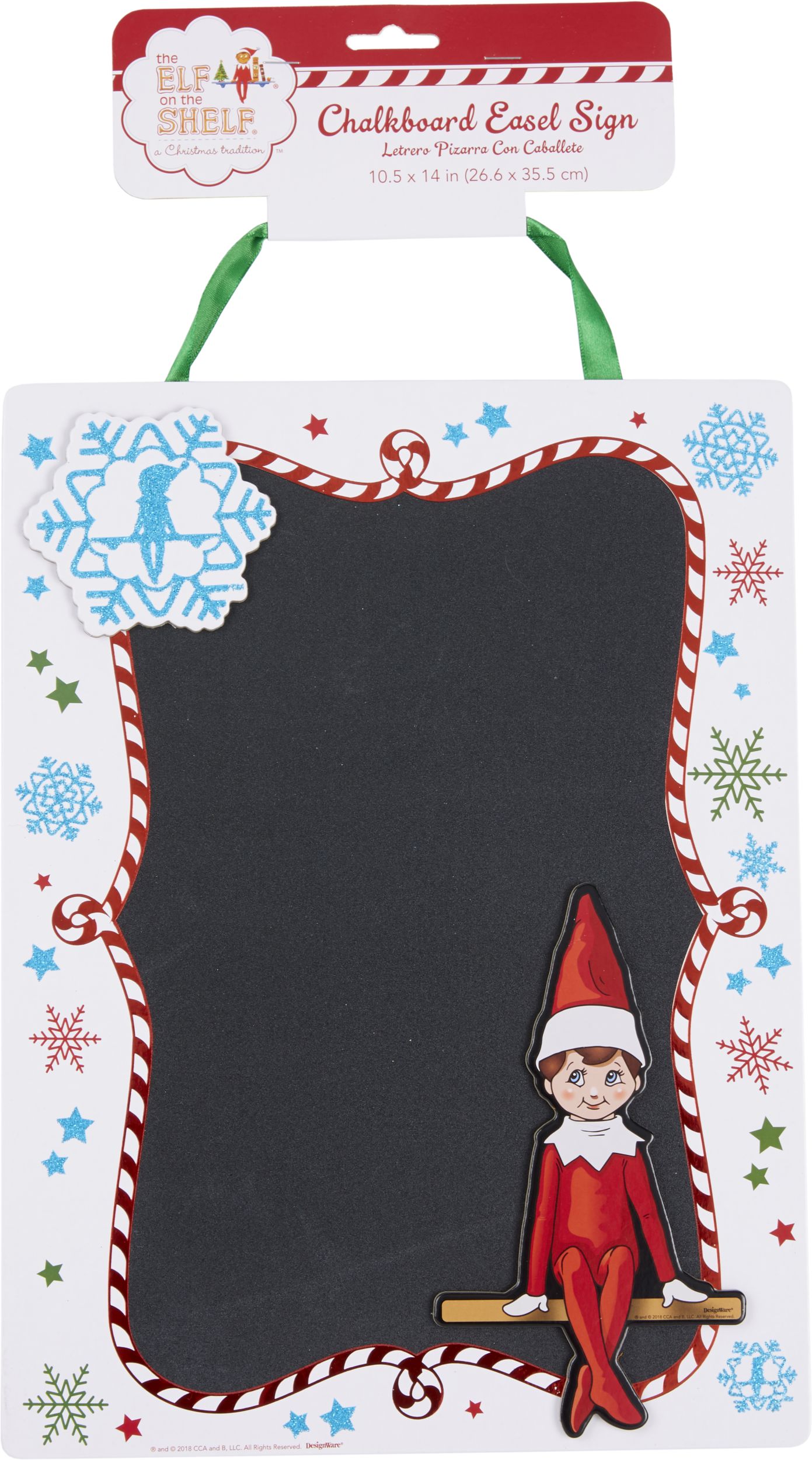 Christmas Elf on the Shelf Chalkboard Easel Sign Front_Flat