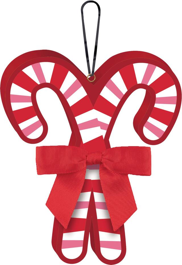 Mini Candy Cane Ornament Front_Flat