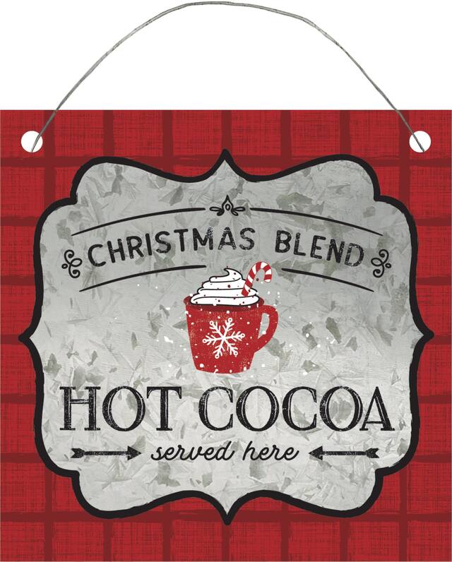 Mini Christmas Blend Hot Cocoa Sign Front_Flat