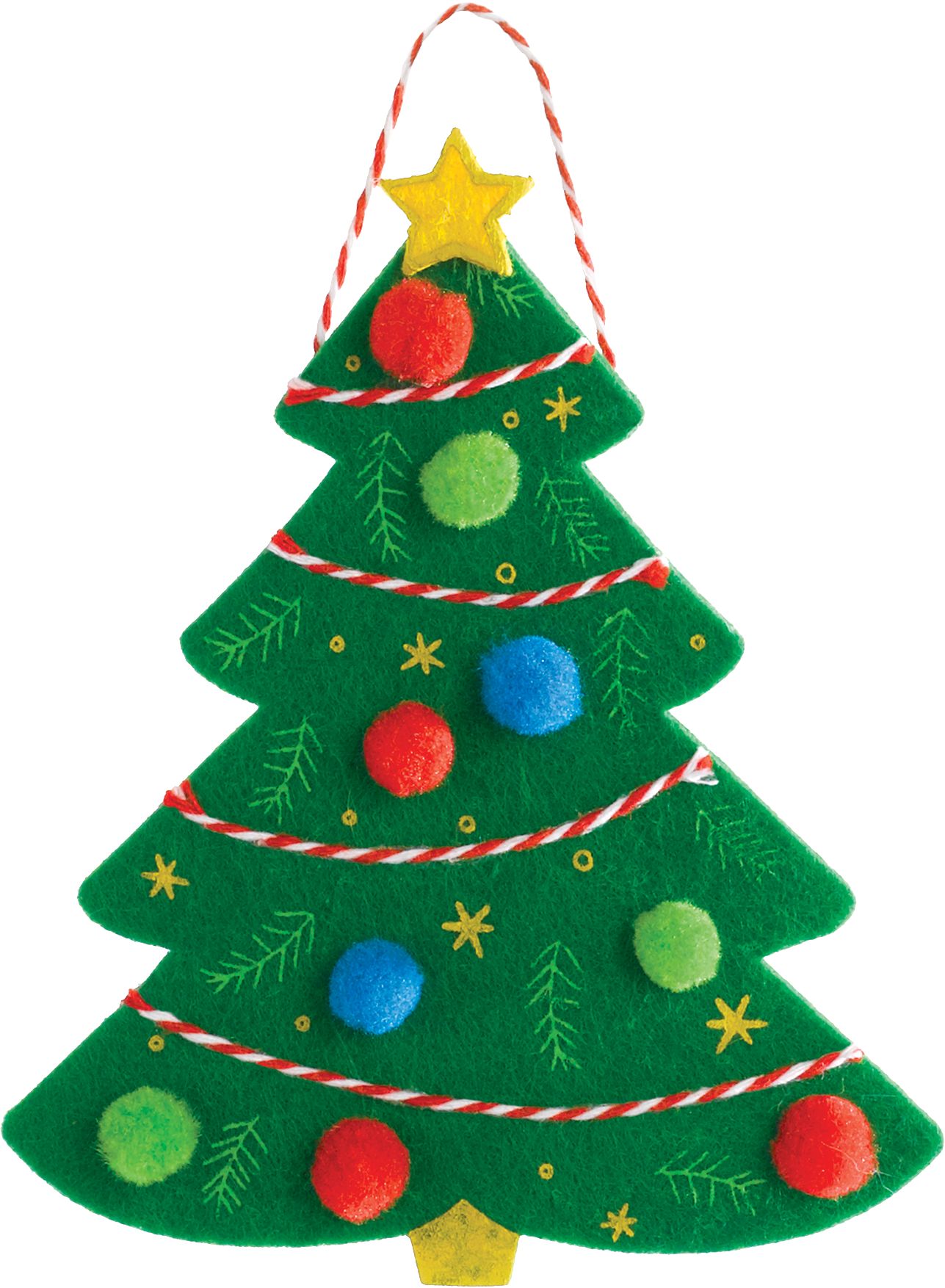 Felt Christmas Tree Ornament Front_Flat