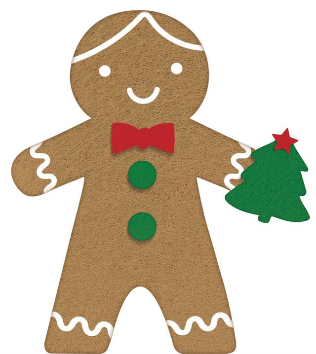 Mini Standing Gingerbread Man Front_Flat