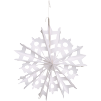 Snowflake Hanging Fan Christmas Decoration, 3-pc Front_Flat